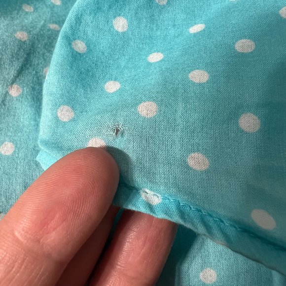 LRL Ralph Lauren Button Up Shirt 1X Blue Polka Dot Long Sleeve Top Plus Womens - Picture 7 of 9